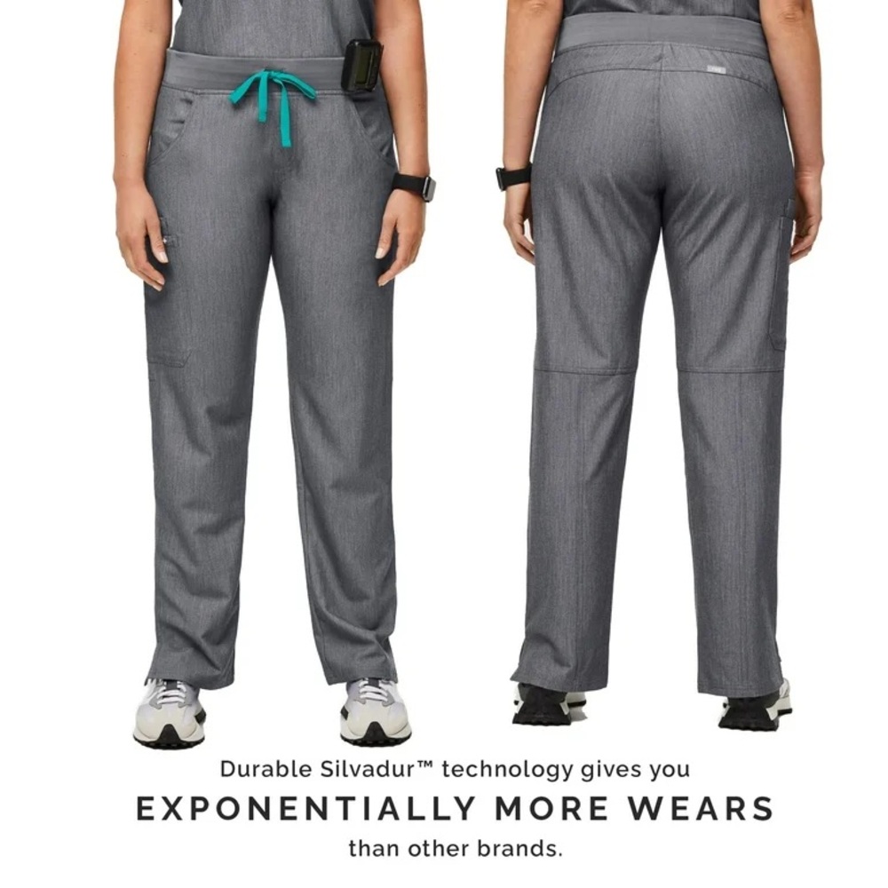 Figs Women's Gray Kade Cargo Scrub Pants